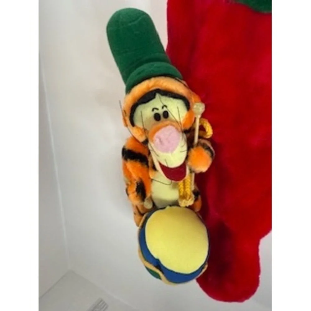 Vintage Disney Tigger Christmas‎ Stocking Santa's Best Drum Plush Holiday Decor